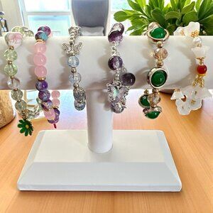 Stretch Beaded Bracelets-Lot of 6-Multicolor-Assorted Bead Types